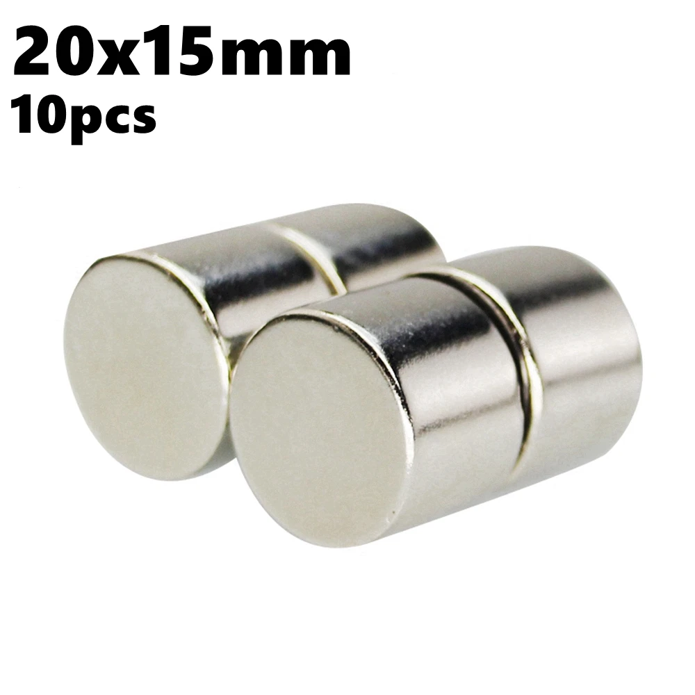 

Cylinder Magnets Neodymium Disc 20mm x 15mm NdFeB Rare Earth 10pcs 20*15 N35 Super Powerful Magnetic Round Magnet Sheets