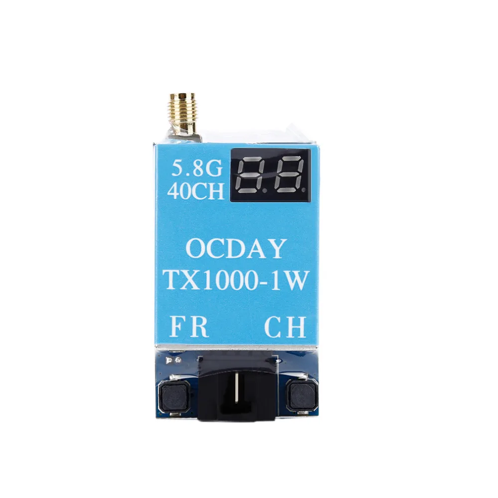 1 шт. OCDAY FPV 5 8G 40CH TX1000 1000 мВт 7 26 в беспроводной передатчик изображения AV|Детали и