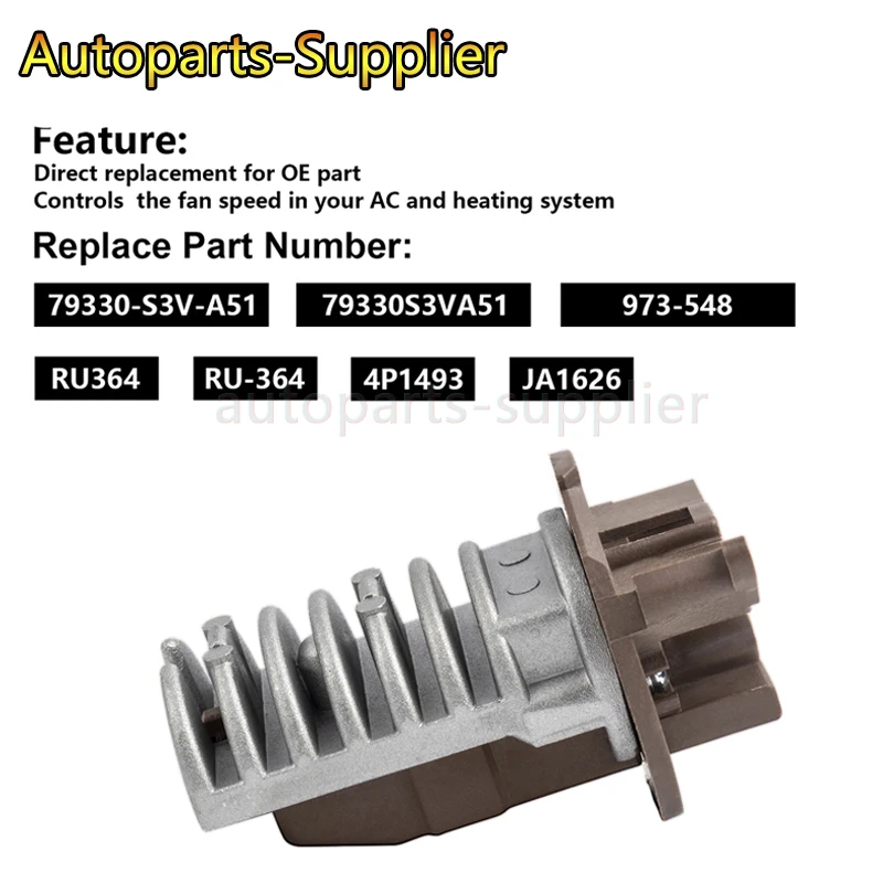 Резистор мотора заднего воздуходува 79330-S3V-A51 79330S3VA51 RU364 для Honda Pilot Acura MDX 3 5l