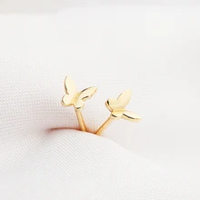 Оригинальные золотые серьги-гвоздики с бабочкой для женщин, 925 пробы, серебряные, элегантные, корейский стиль, Мини Блестящие женские милые ювелирные изделия