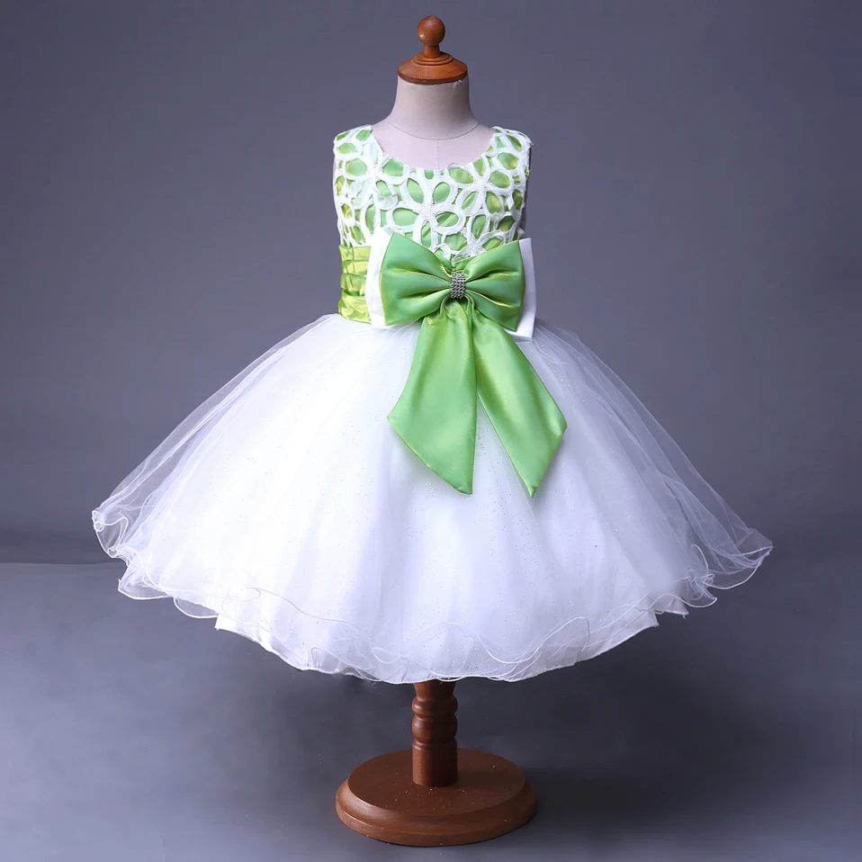 green and white dress for party