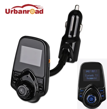 

Urbanroad Black Wireless Bluetooth Fm Transmitter Handsfree Car Kit Car Mp3 Modulator USB Charger Audio LCD Display For Iphone