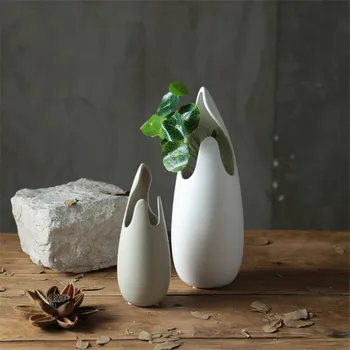 

Nordic modern ceramic vase home decor handicrafts dried flowers hydroponic flower vases table coffee dining soft art figurines