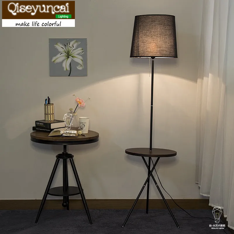 

Qiseyuncai Modern minimalist living room bedroom Nordic coffee table floor lamp creative sofa bed vertical warm lighting