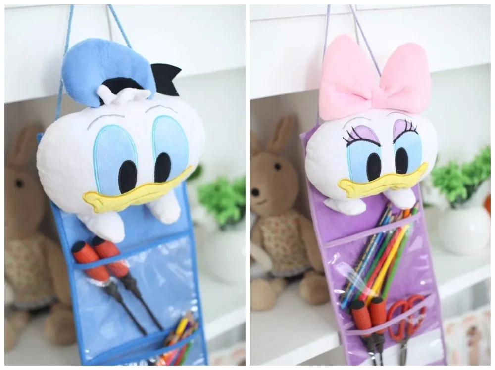 Plush font b toy b font 1pc 60cm cartoon sweet Donald Duck Daisy receive bag hanging