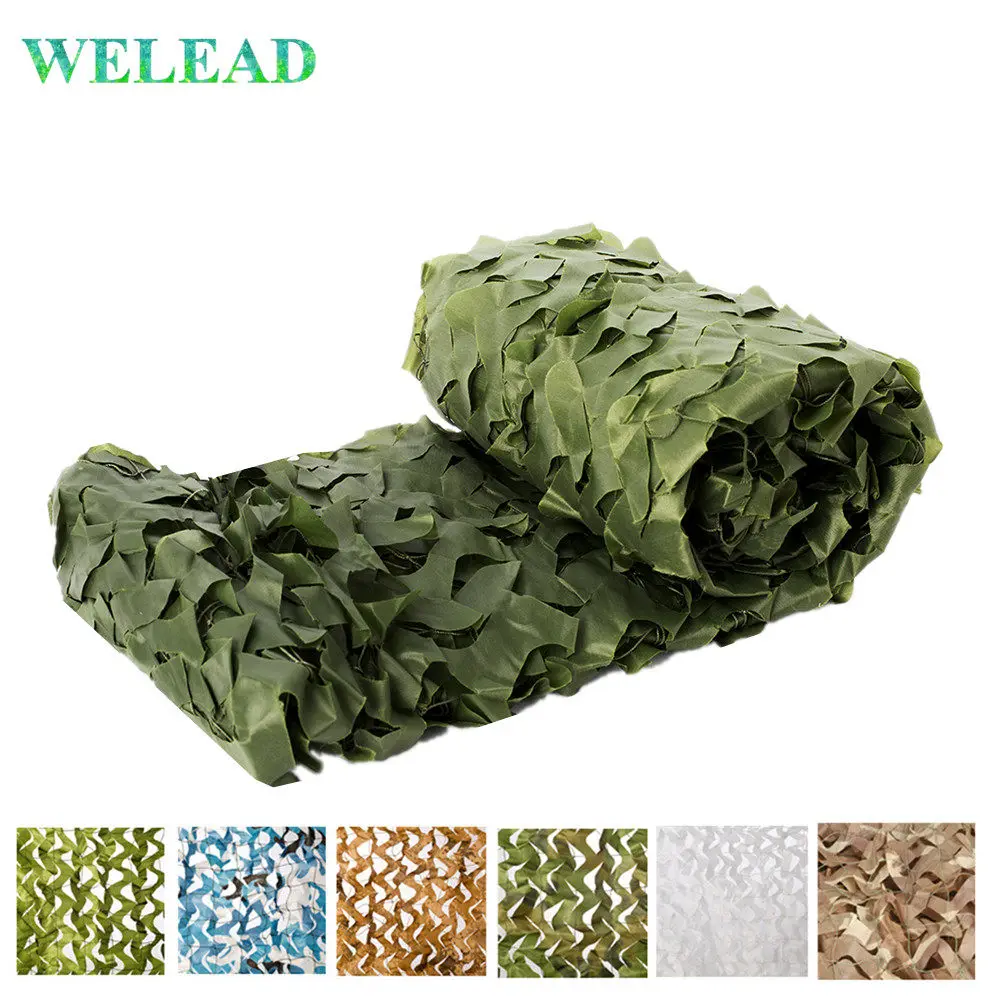 WELEAD 1 5x3 усиленная камуфляжная сетка с сеткой уличное скрытие Пляжное укрытие от