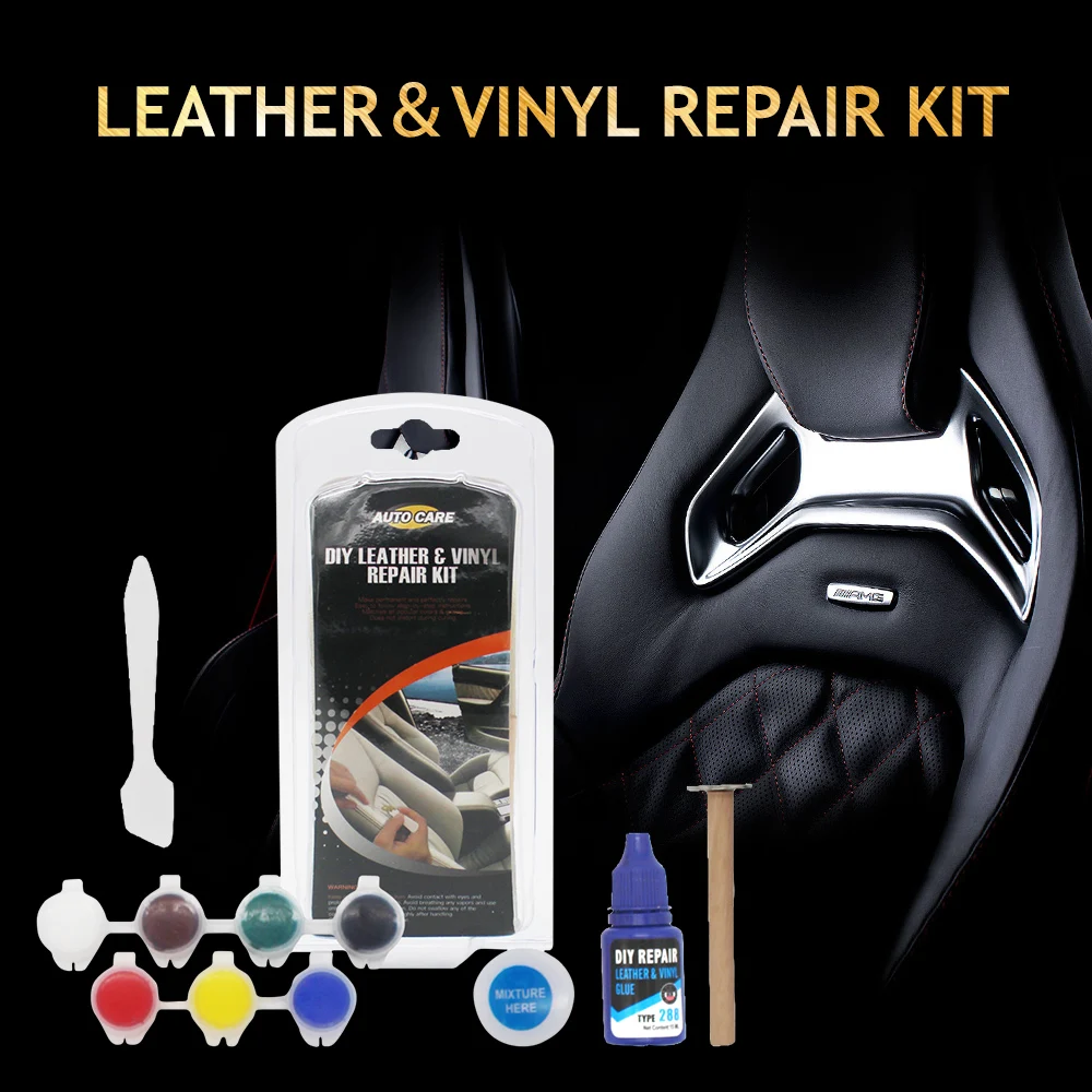 Auto Care Professional DIY Leather Vinyl Repair Kit Coats Holes Scratch