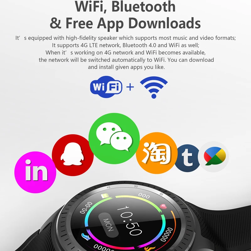 Смарт часы с поддержкой 4G /3G GPS Wi Fi 1 3 дюйма 320*320|Смарт-часы| |