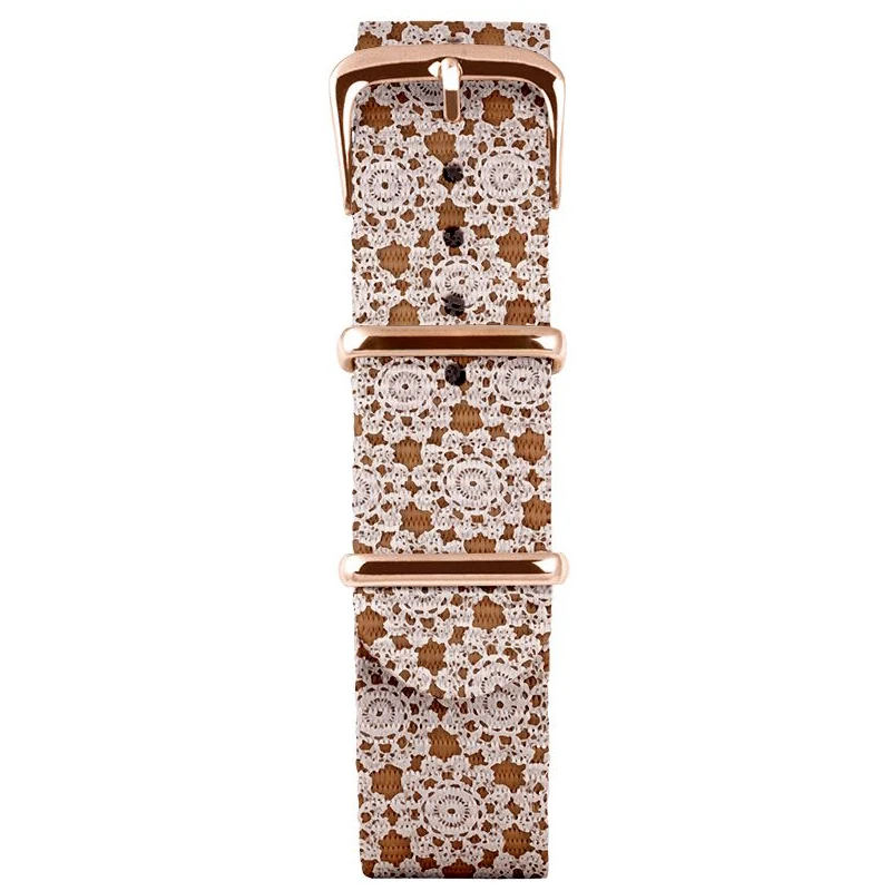 

Beige Embroidery Nato Watch Strap 18mm 20mm 22mm #35