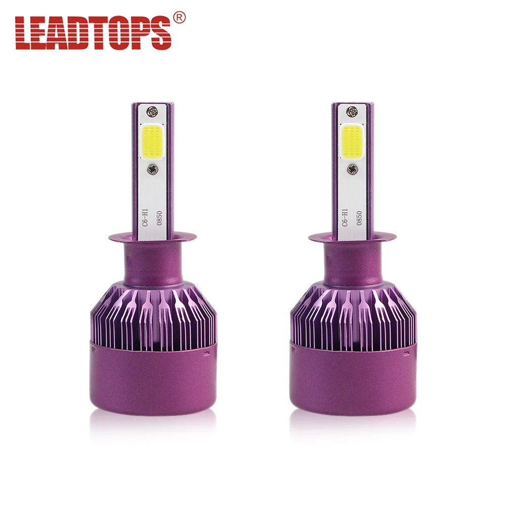 

LEADTOPS 2PCS 9005 LED Car Headlight H4 H1 LED 72W H7 COB Car Light Bulbs Auto Led Headlamp 8000lm 6500K BI