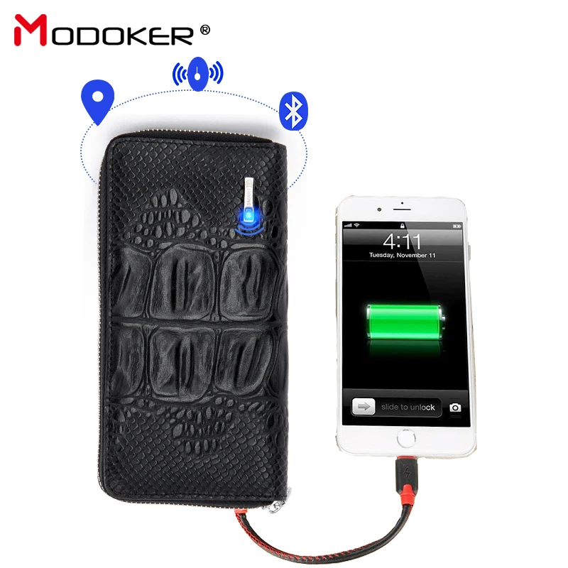 Длинный Умный кошелек Modoker мужская сумочка из крокодиловой кожи роскошный