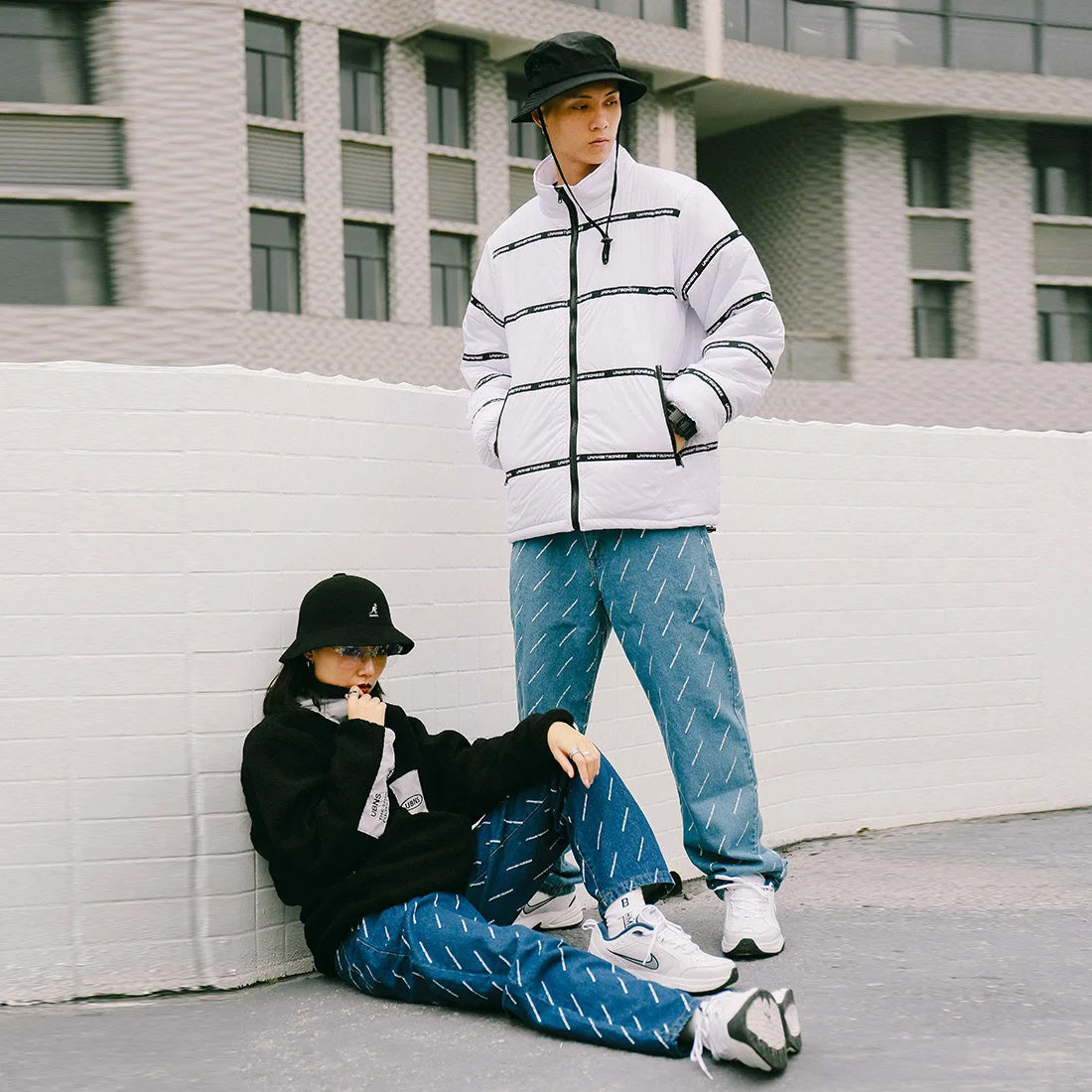 Aelfric Letter Printing Straight Trousers Loose Fashion Casual Jeans Hip Hop High Street Couple Denim Pants 2019 Spring Summer