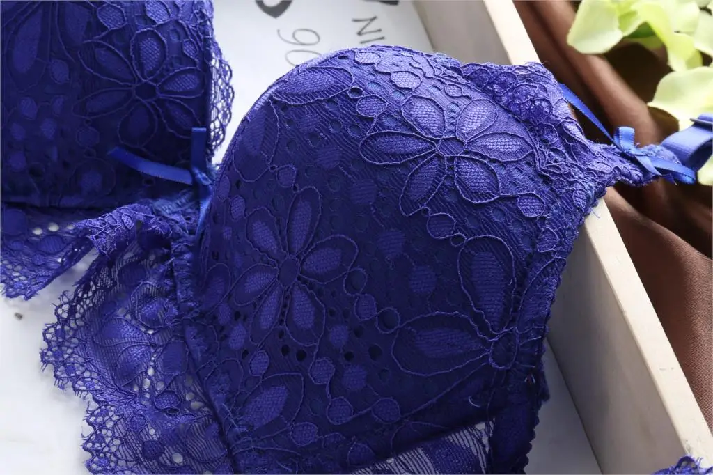 Sexy Lace Bra Adjustable Floral Lace Soft Rims Bra Set Push up Lingerie Women Underwear Sets