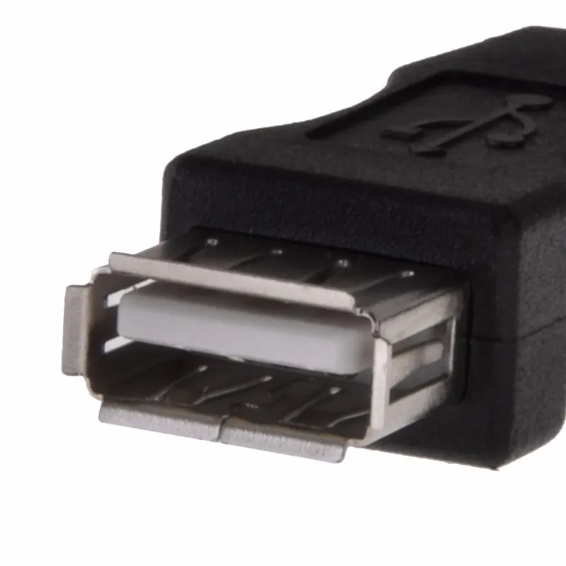 Utility Portable USB A Female to Type B Male Adapter Converter Connector- Black (4)