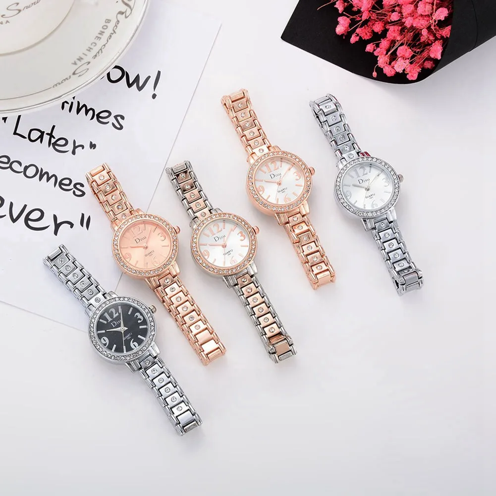 

New Fashion Delicate Analog Lady Fine Strap Alloy Watch With Elegant Bracelet Shows Your Personality DS026 LL@17
