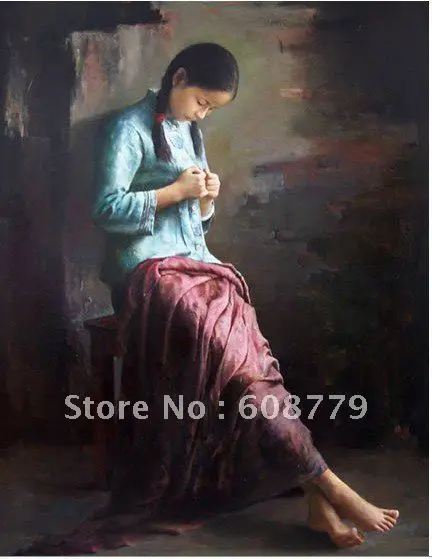 Free Shipping high quality women oil paintings | Дом и сад