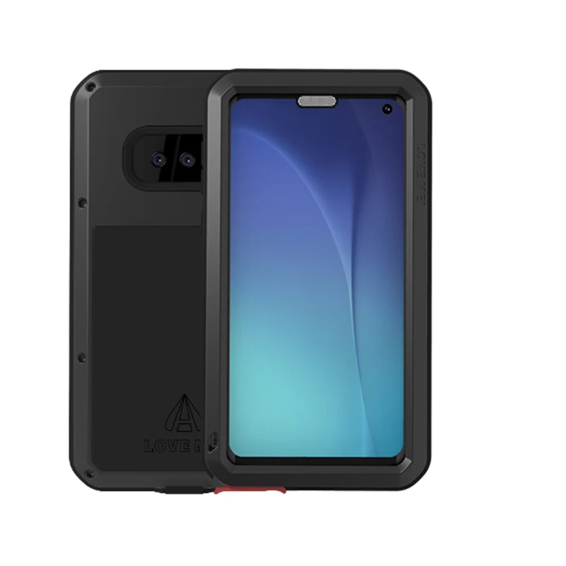

LOVE MEI Heavy Duty Full Protection Case for Samsung Galaxy S10 Lite S10e Shockproof Case Soft Silicone Metal Cover