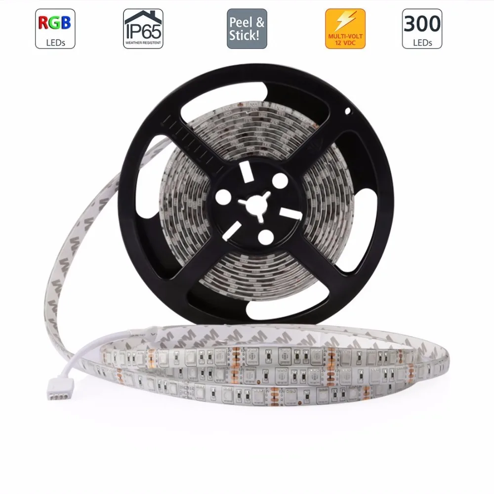 Светодиодный MO гибкий светодиодный полосы 5050 IP20 IP65 12 В 60 Светодиодный/м 5 м/roll RGB