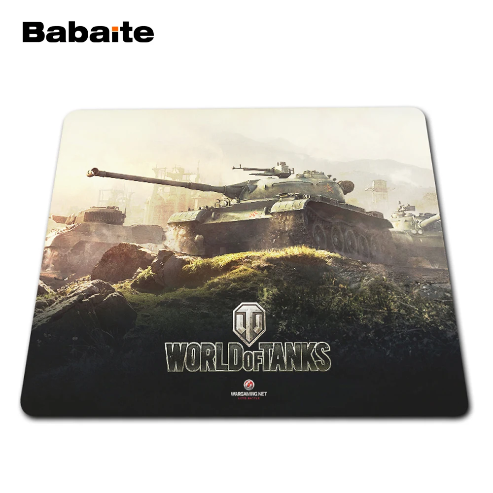 Babaite World of Tanks коврик для мыши с запирающимся краем, компьютерный игровой коврик для мыши, резиновый мат, размер 18x22 см, 20x25 см, 25x29 см