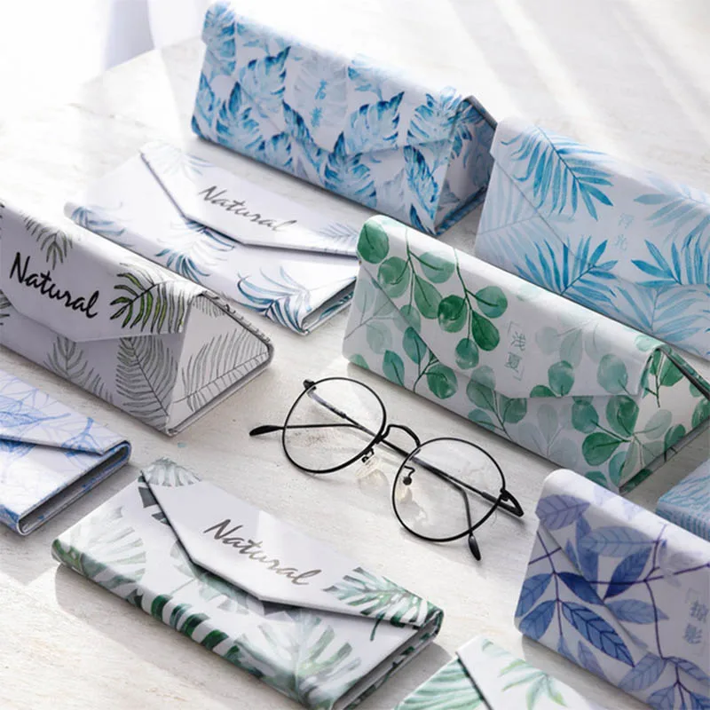 

Creative Folding Portable Glasses Case Fashion Flamingo Printing Sunglasses Box Case Handmade Glasses Storage Box