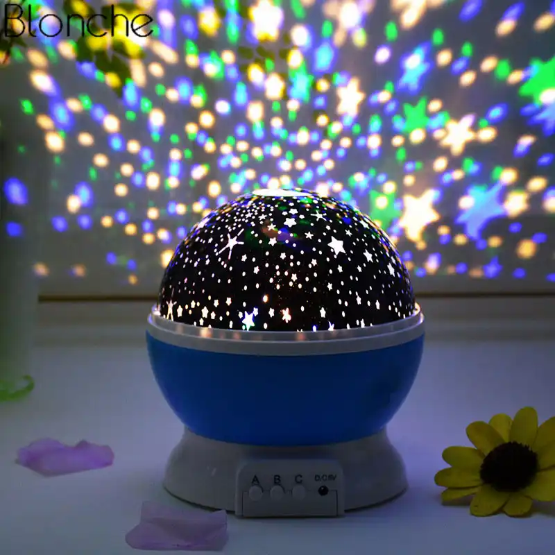Rotating Star Moon Led Night Light Projector Novelty Luminaire Light Projector Novelty Luminaire