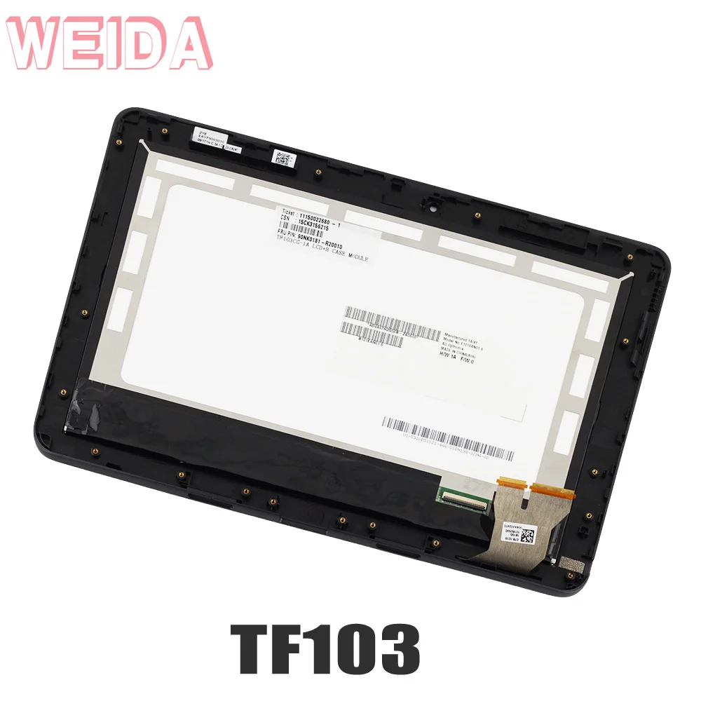 

WEIDA LCD 10.1" For Asus Transformer Pad TF103 LCD Display Touch Screen Assembly Frame TF103 K018 B101EAN01.6