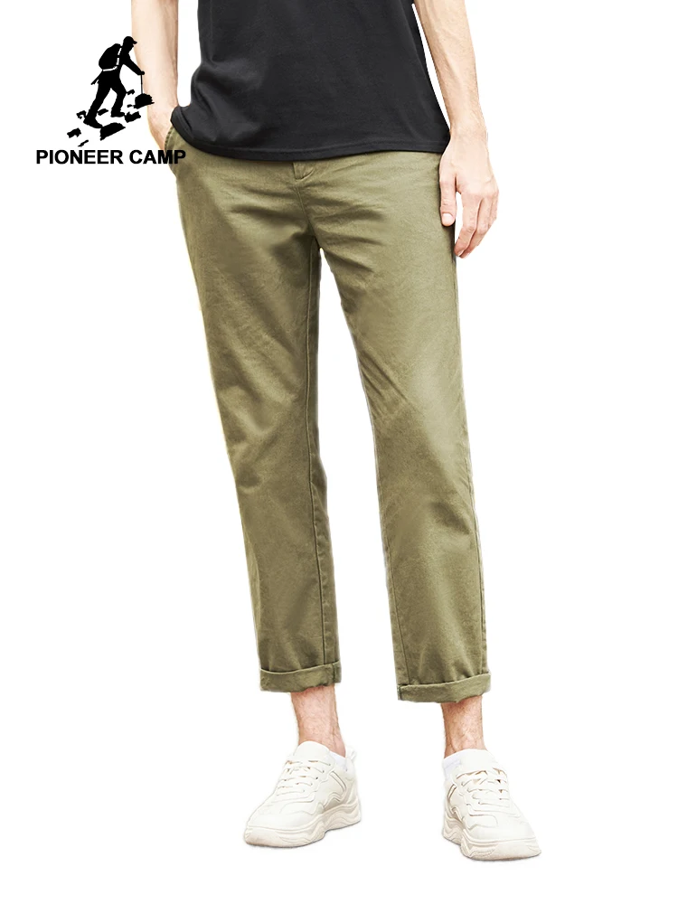 Пионерский лагерь США Размеры 2019 Лето Осень Новый повседневные штаны для мужчин для Хлопок Slim Fit Модные брюки Мужской брендовая одежда AXX902191