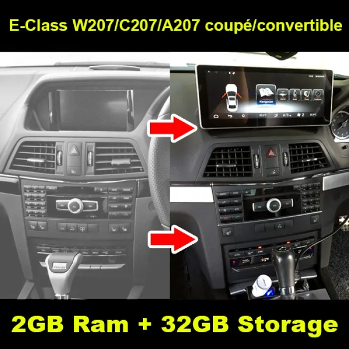Discount Android W207 A207 C207 GPS Merce des Display Car Multifunctional Infotainment Vehicle Navi For Ben z E Class Coupe 10-12 Screen 0