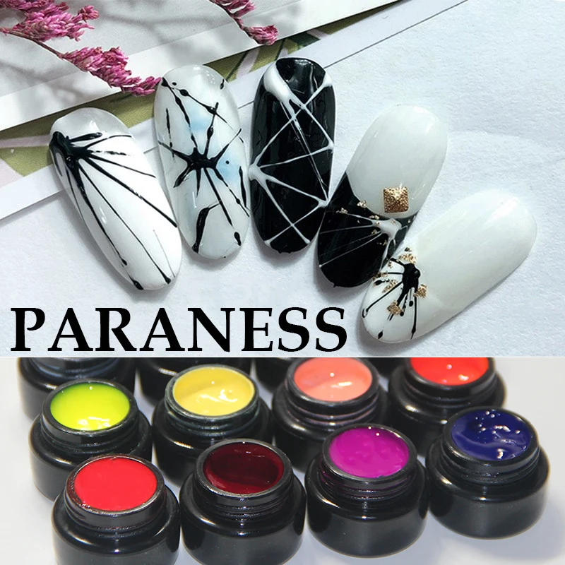 

Paraness New Gel Polish 3D Painted Glue Effect Manicure Soak Off Nail Gel Pulling Silk Spider Nail Art Polish Decoration