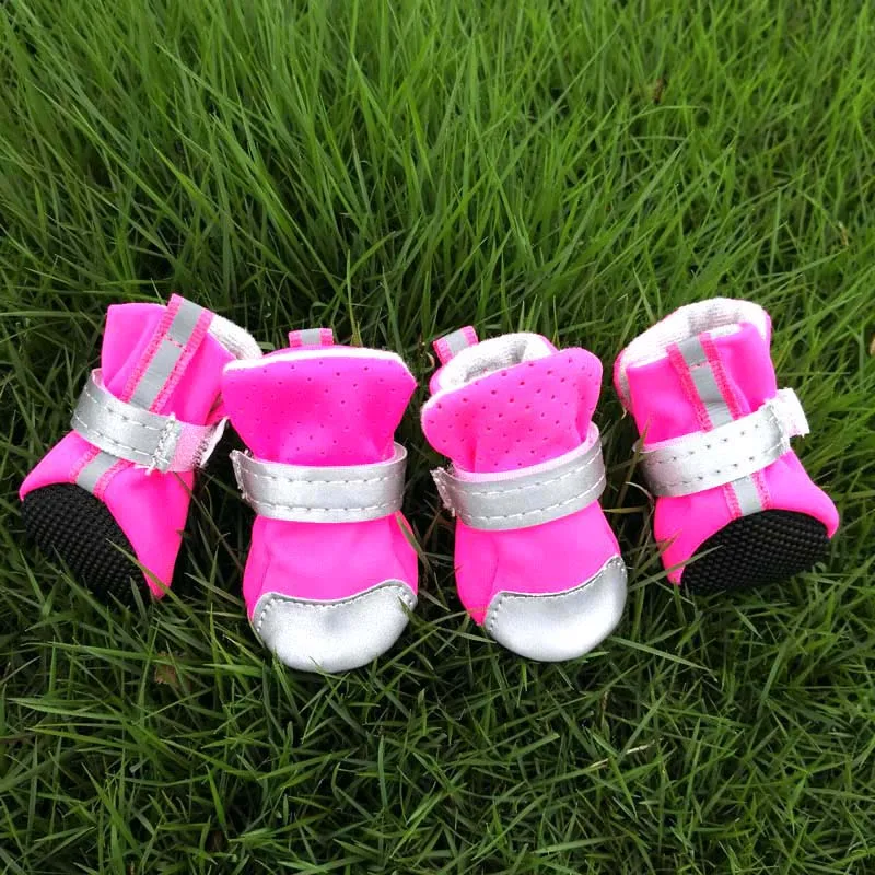 4 Pcs Pet Dog Puppy Shoes Waterproof Anti slip Breathable Gift for