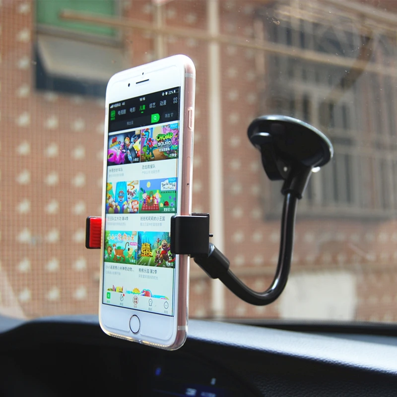 BEAUTYMAX Автомобильный держатель для телефона на лобовое стекло с длинным основанием, гибкий автомобильный держатель для мобильного телефона на 360 градусов, регулируемый держатель для iphone