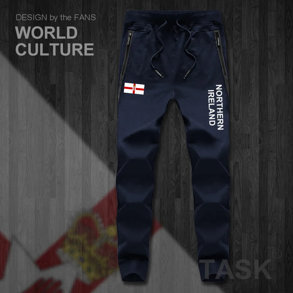 أيرلندا الشمالية الأيرلندية NIR ني رجل السراويل ركض بذلة sweatpants المسار العرق اللياقة البدنية الصوف التكتيكية عارضة الأمة جديد العلم