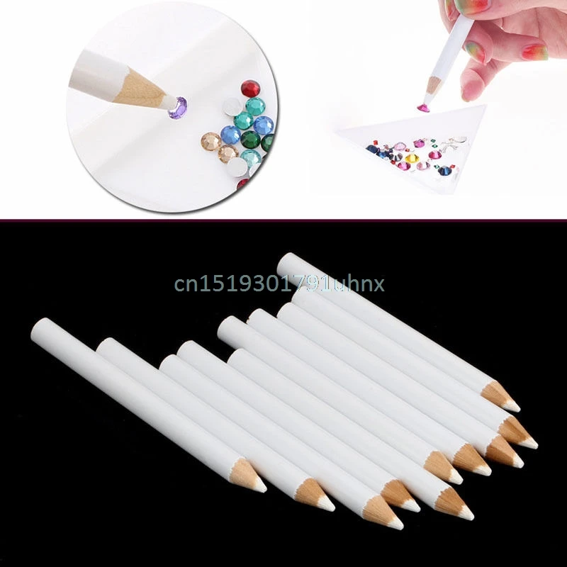

Nail Art Rhinestones Gems Picking Tools Pencil Pen Pickup Dot Scrapbooking 10Pcs