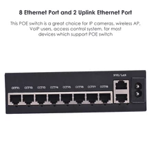 NF1008 коммутатор питания через Ethernet 8 портов Ethernet Порты и разъёмы 2 канала связи Ethernet Порты и разъёмы 1,6 Гбит/с IEEE 802.3at Мощность Over Ethernet 10/100 Мбит/с переключатель Мощность адаптер