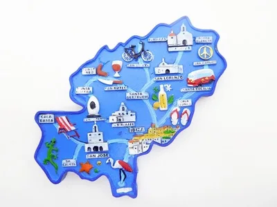 Испания Ibiza остров наклейки на холодильник - Цвет: Многоцветный