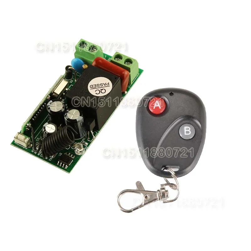 

220V 1CH RF wireless remote control switch learning code radio transmitter automatic door