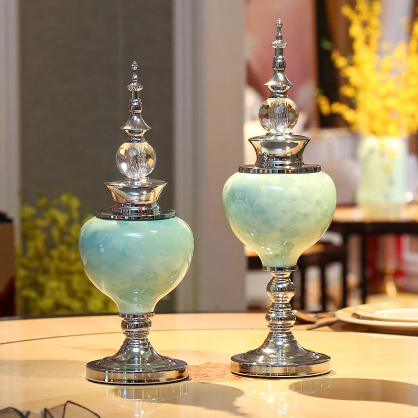 

European Modern luxury ceramic crafts Vase American creative Vase Wedding Gifts tabletop Furnishing Articles Home decoration
