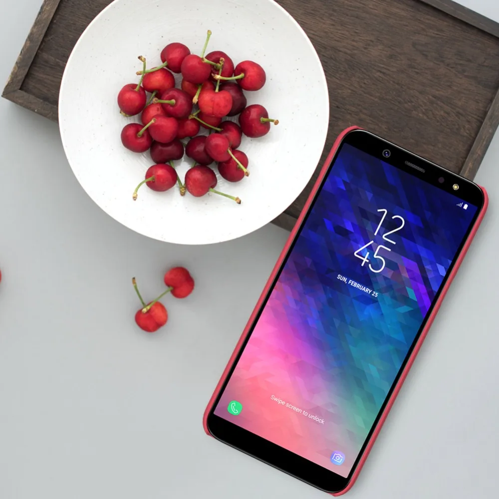 Супер Матовый чехол NILLKIN для samsung Galaxy A6 /A6 Plus A6+ жесткий матовый чехол из поликарбоната с бесплатной подарочной розничной упаковкой