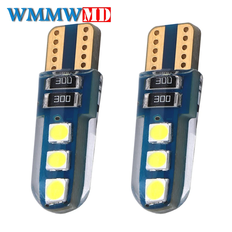 

2pcs T10 W5W Silicone Case 3030 Chips COB LED Car Wedge Interior Dome Reading Light WY5W 501 Auto Parking Bulbs Turn Side Lamps
