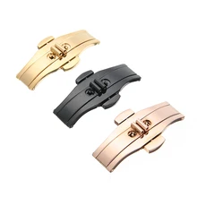 Shellhard 21/23 мм Нержавеющая сталь часы “бабочкой” раскладная застежка с пряжкой 4 цвета застежка для часов для ремешки для часов ремешка