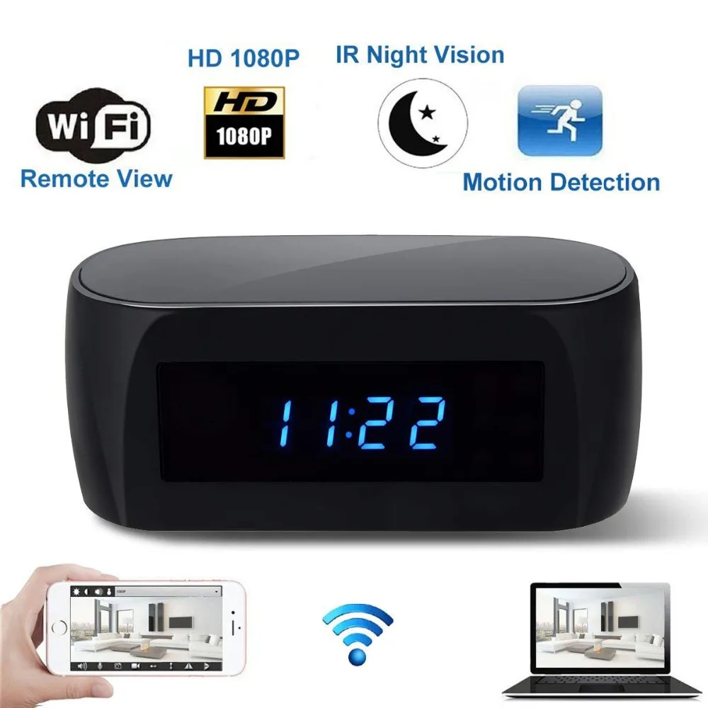 

Table Clock With IP Wi-Fi Night Vision Small Micro Secret Video Mini Camera Cam Wifi Motion Sensor HD 1080p Camcorder Minicamera