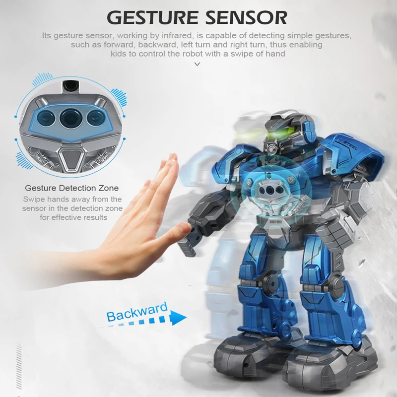JJRC R5 Robot Intelligent Programmable Auto Music Dance RC Robot For Children Smart Watch Follow Gesture Sensor RC Toys Robo