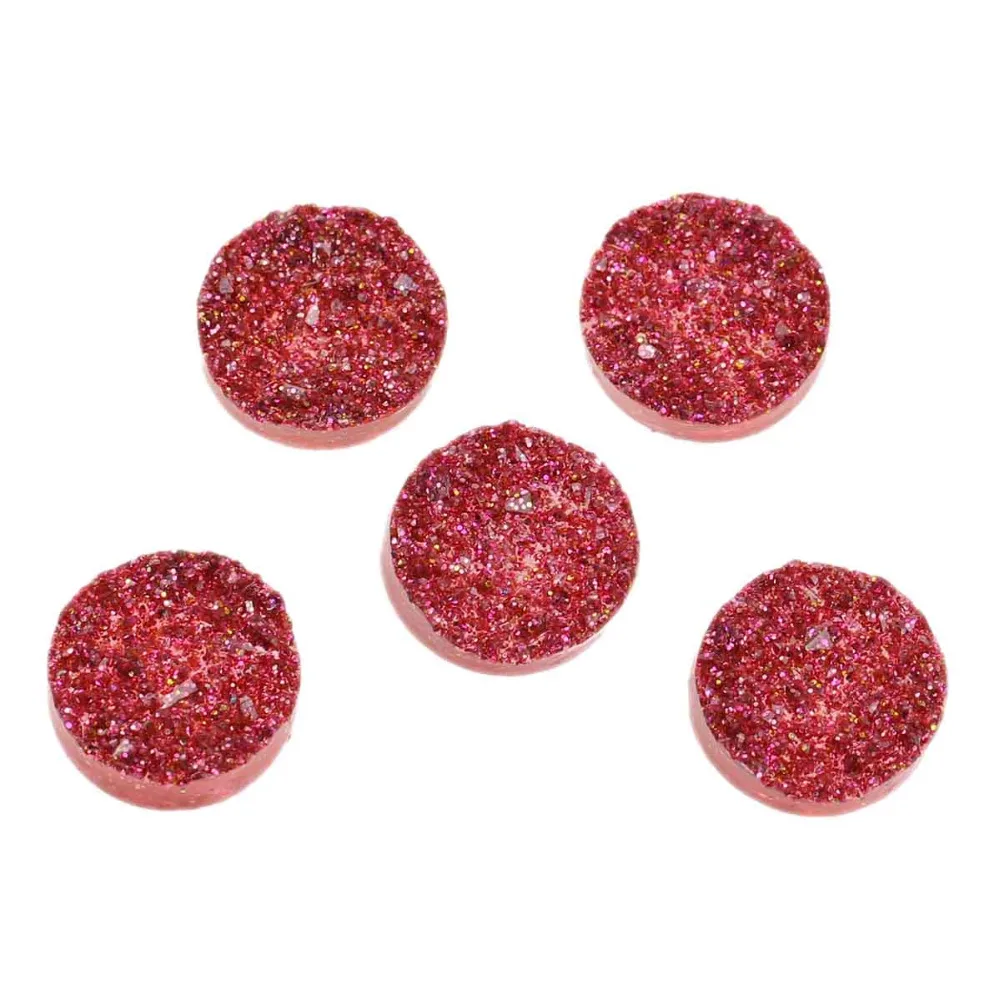 8 сезонов drusy каучуковые купольные Уплотнения Кабошон Круглый мятно зеленый цвет