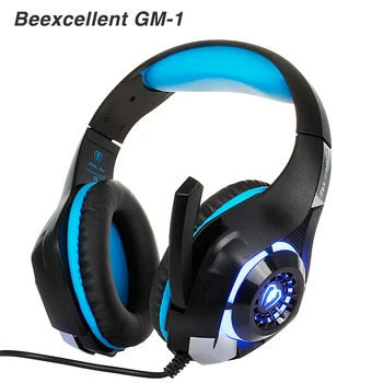 beexcellent GM-1 PC Gaming gamer headset Headphones Headphone Wired stereo Bass with microphone LED for Computer pk xiaomi