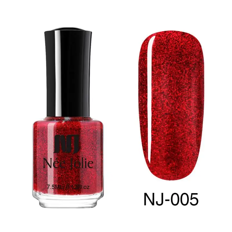 Лак для ногтей NEE JOLIE Red Series, 3,5 мл, 7,5 мл, голографический матовый эффект, нормальные цвета, лак для ногтей, 12 цветов - Цвет: 7.5ml  Glitter-05