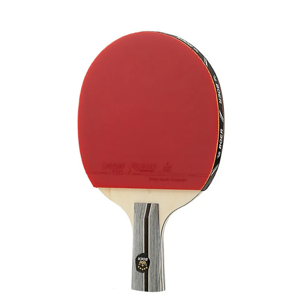 1x ракетка для настольного тенниса с двойным лицом прыщи-в резиновом настольном теннисе летучая мышь для пинг понга весло Летучая мышь с сумкой - Цвет: shorthand