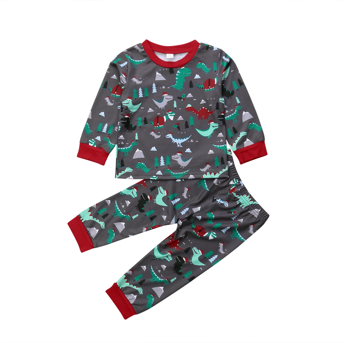 

Toddler Kids Baby Girl Boy Christmas Dinosaur Tops Pants Leggings Outfit Pajamas baby kids girl boy xmas casual clothing set