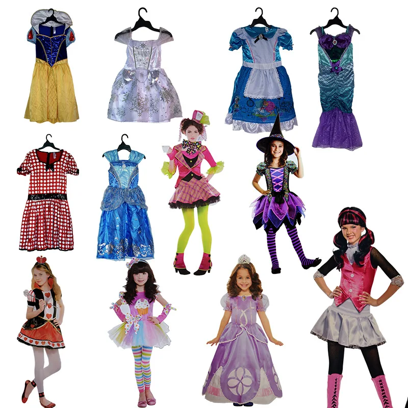 Аниме косплей для Artoon Принцесса Белоснежка платье одежда для маленьких девочек Vestidos костюм для детей для хеллоуина и карнавала Вечерние