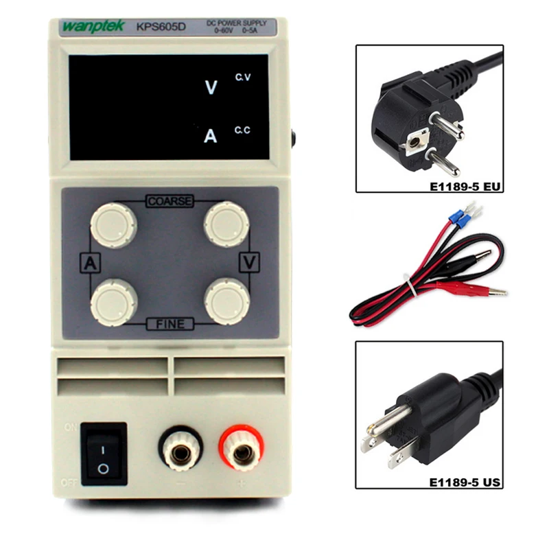 

DC Power supply 60V 5A Single phase adjustable SMPS Digital mini voltage regulator KPS605D Laboratory power supply