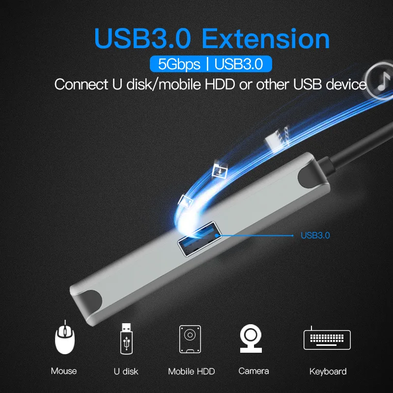 Vention usb type C концентратор к HDMI с USB PD c 3 0 конвертер Suppot 4 K * 2 для MacBook Chromebook HDMI|hub hdmi|to